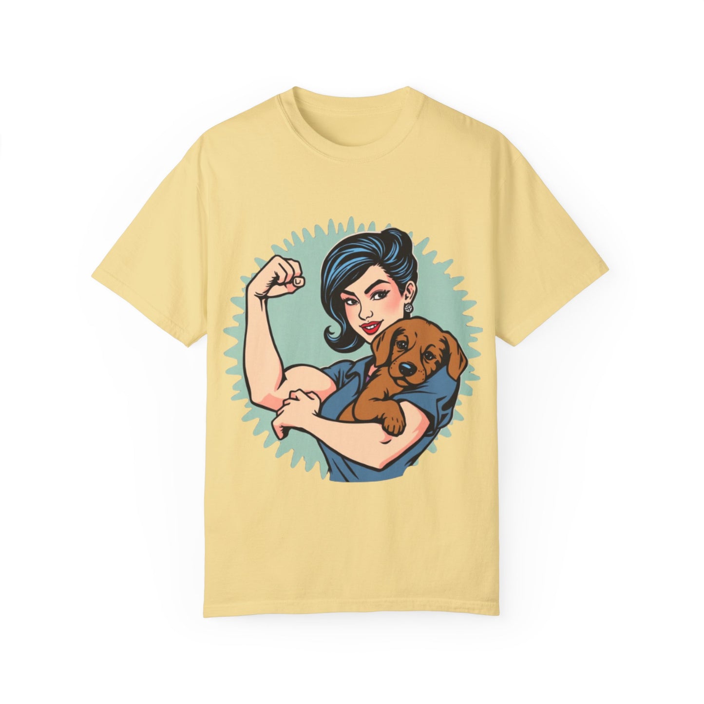 Empowerment T-Shirt - Strong Woman & Puppy Design