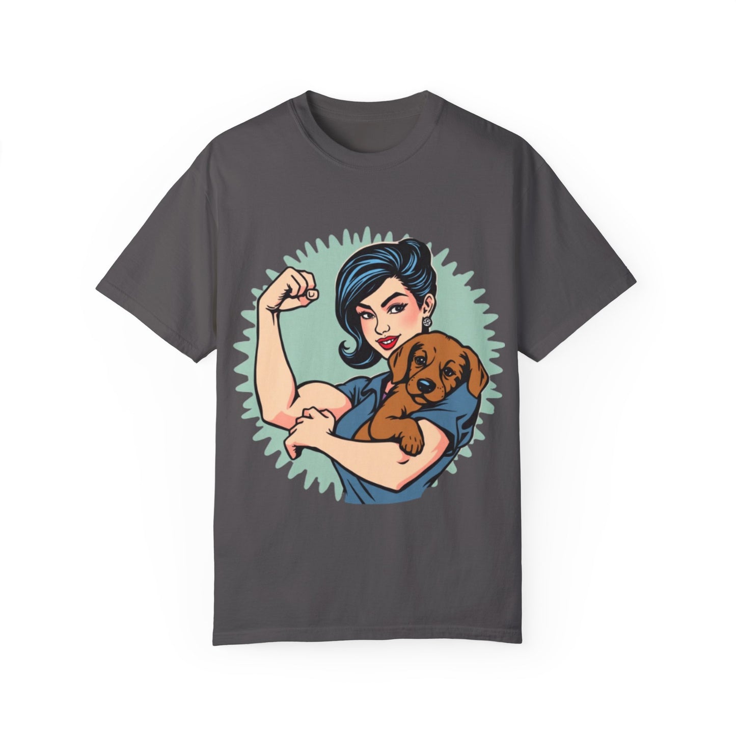 Empowerment T-Shirt - Strong Woman & Puppy Design